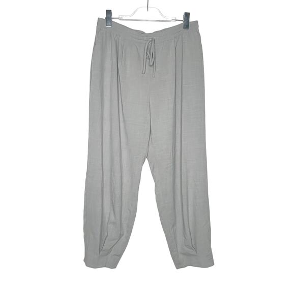 EXPRESS High Rise Jogger Pants Relaxed Fit Elastic Waist Drawstring Gray Size L - Picture 1 of 9